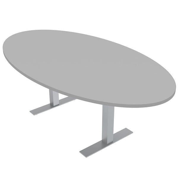 45.25 in W, 84 in L, 29 in H, Engineered Wood Top, Grey